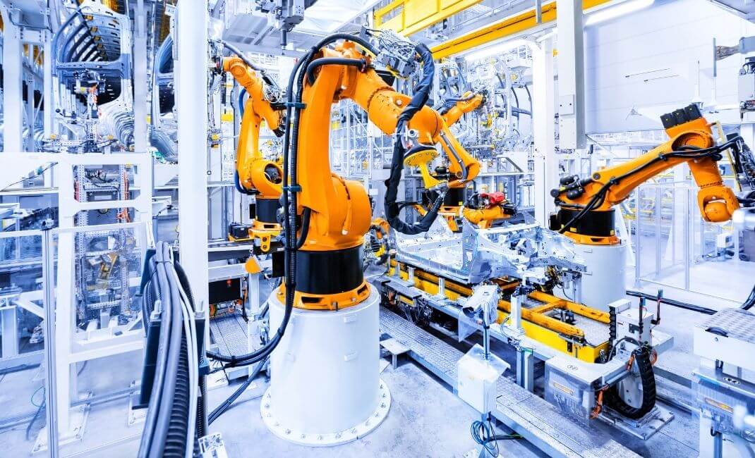 Automatización Industrial - Robot manipulando cajas